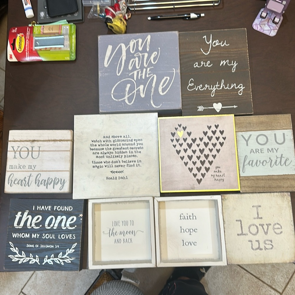 Wooden signs